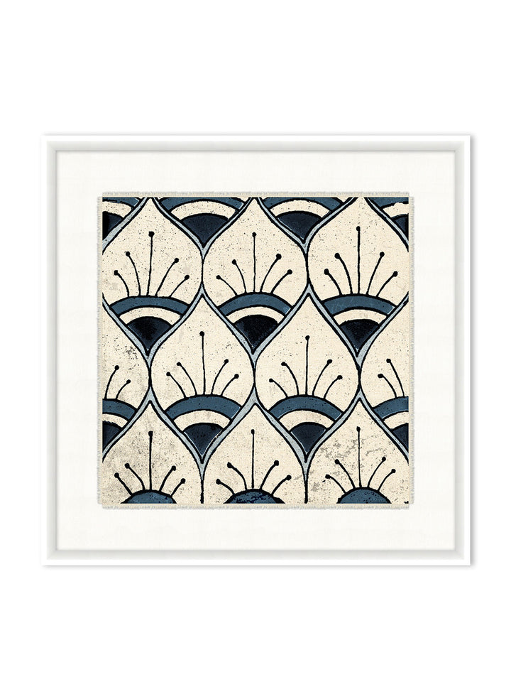 'Blue Talavera Tile Laguna' on Canvas by Nathan Turner Framed Art