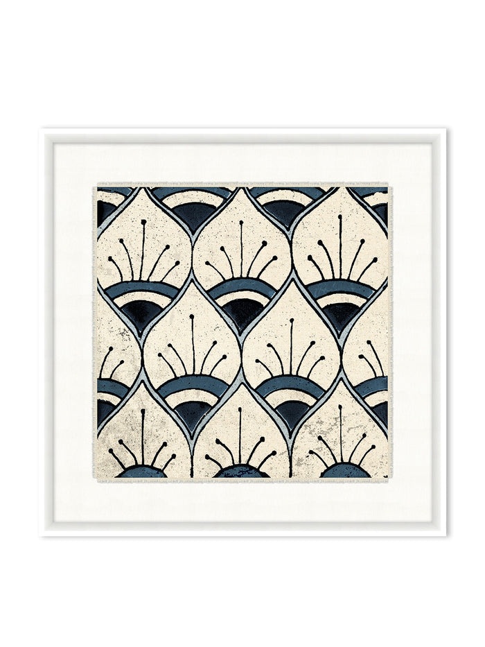 'Blue Talavera Tile Laguna' on Canvas by Nathan Turner Framed Art