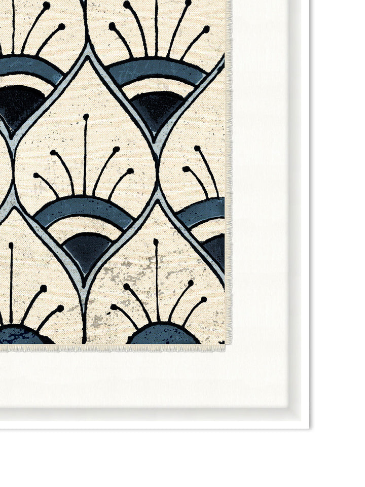 'Blue Talavera Tile Laguna' on Canvas by Nathan Turner Framed Art