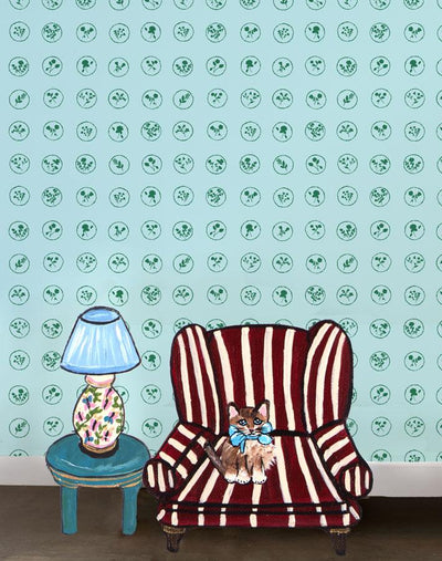 bonbon floral sky wallpaper by carly beck