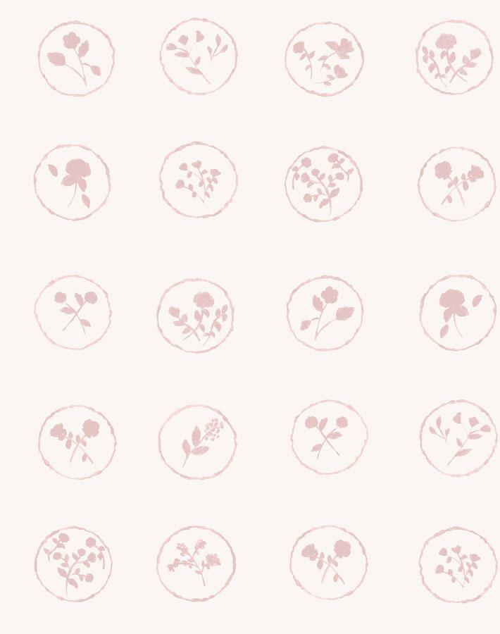 'Bonbon Floral' Wallpaper by Carly Beck - Blush