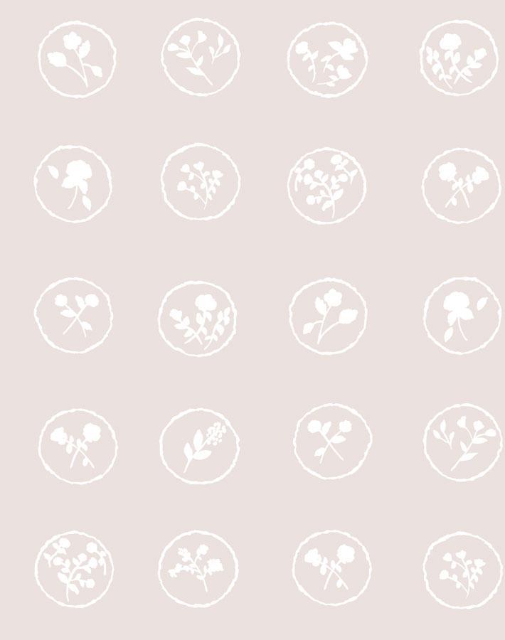 bonbon floral oyster white wallpaper by carly beck