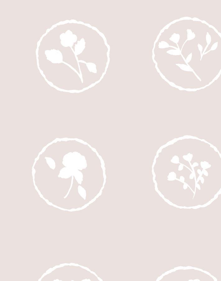 bonbon floral oyster white wallpaper by carly beck