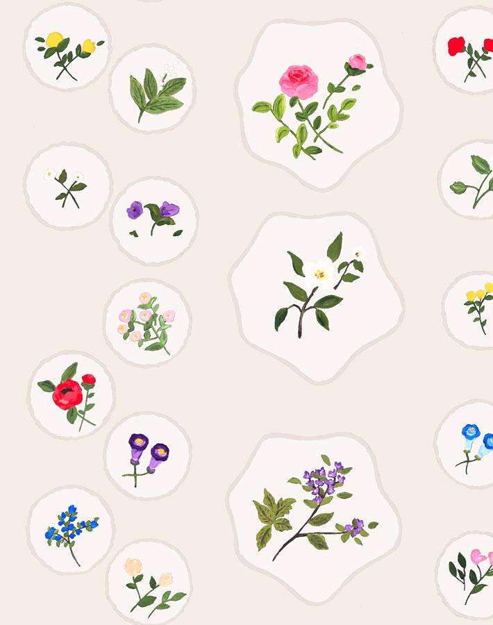 'Bouvier's Botanical' Wallpaper by Carly Beck - Cream
