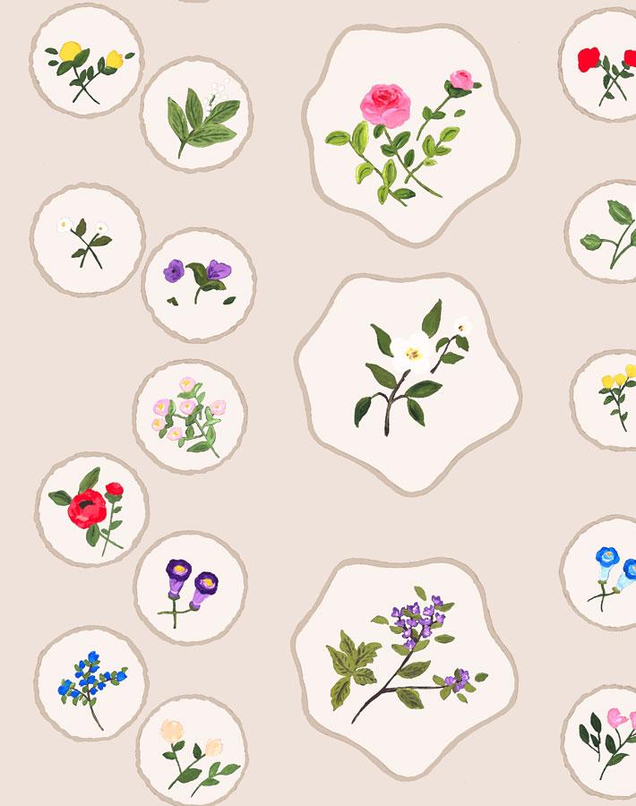 'Bouvier's Botanical' Wallpaper by Carly Beck - Neutral