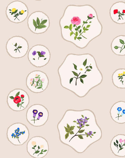 'Bouvier's Botanical' Wallpaper by Carly Beck - Neutral