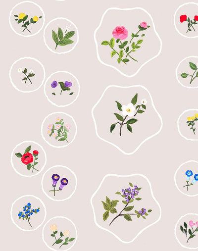 'Bouvier's Botanical' Wallpaper by Carly Beck - Oyster