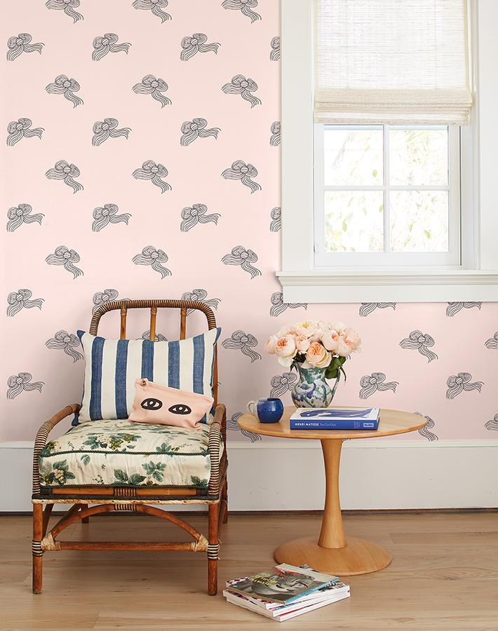 bows wallpaper clare v charcoal shell