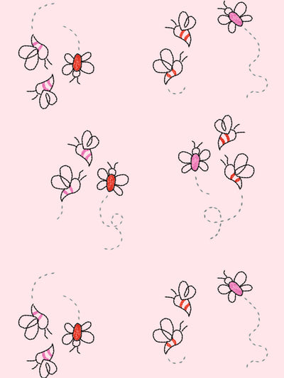 'Bzzz' Wallpaper by Lingua Franca - Pink