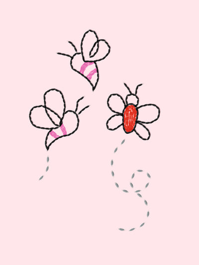 bzzz wallpaper by lingua franca pink
