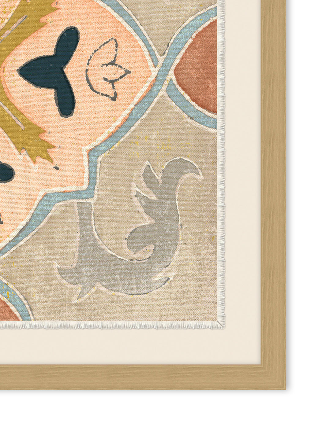'Cabana Pastel Tile 2' on Canvas by Nathan Turner Framed Art