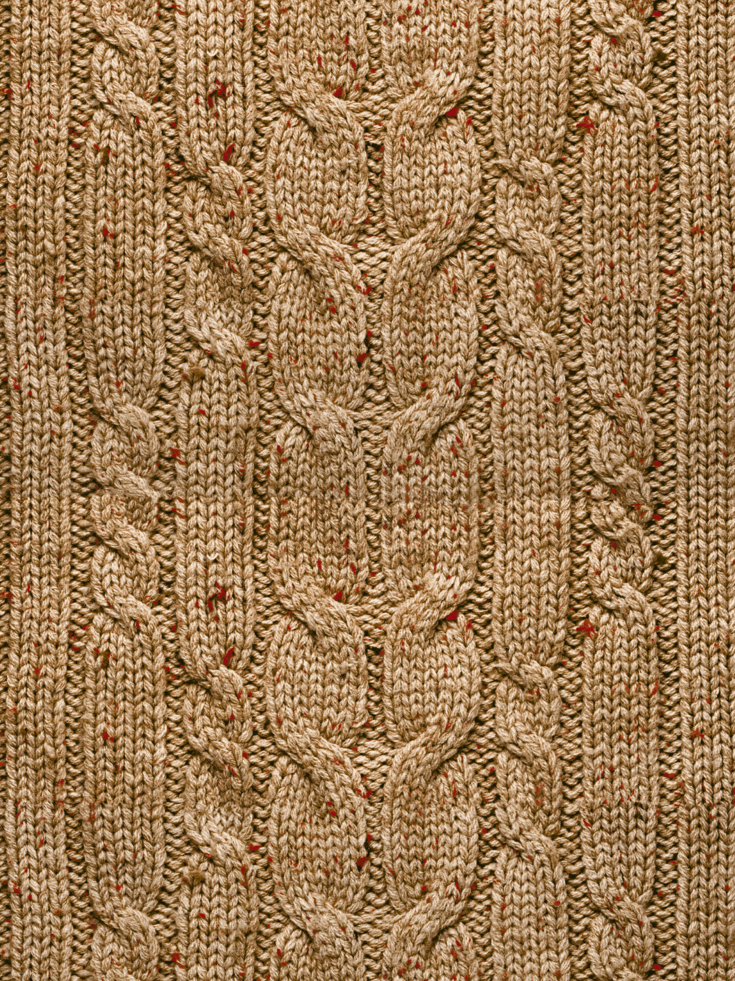 'Cable Knit' Wallpaper by Lingua Franca - Brown