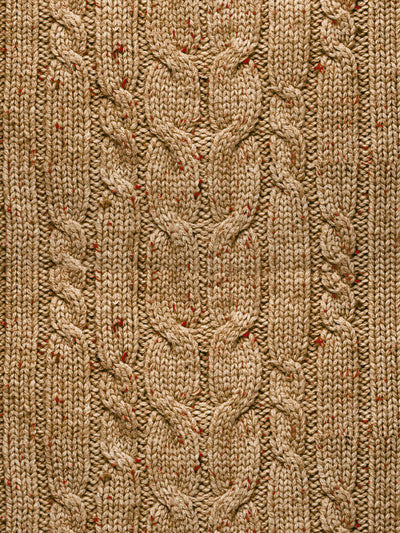 cable knit wallpaper by lingua franca brown