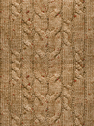 'Cable Knit' Wallpaper by Lingua Franca - Brown