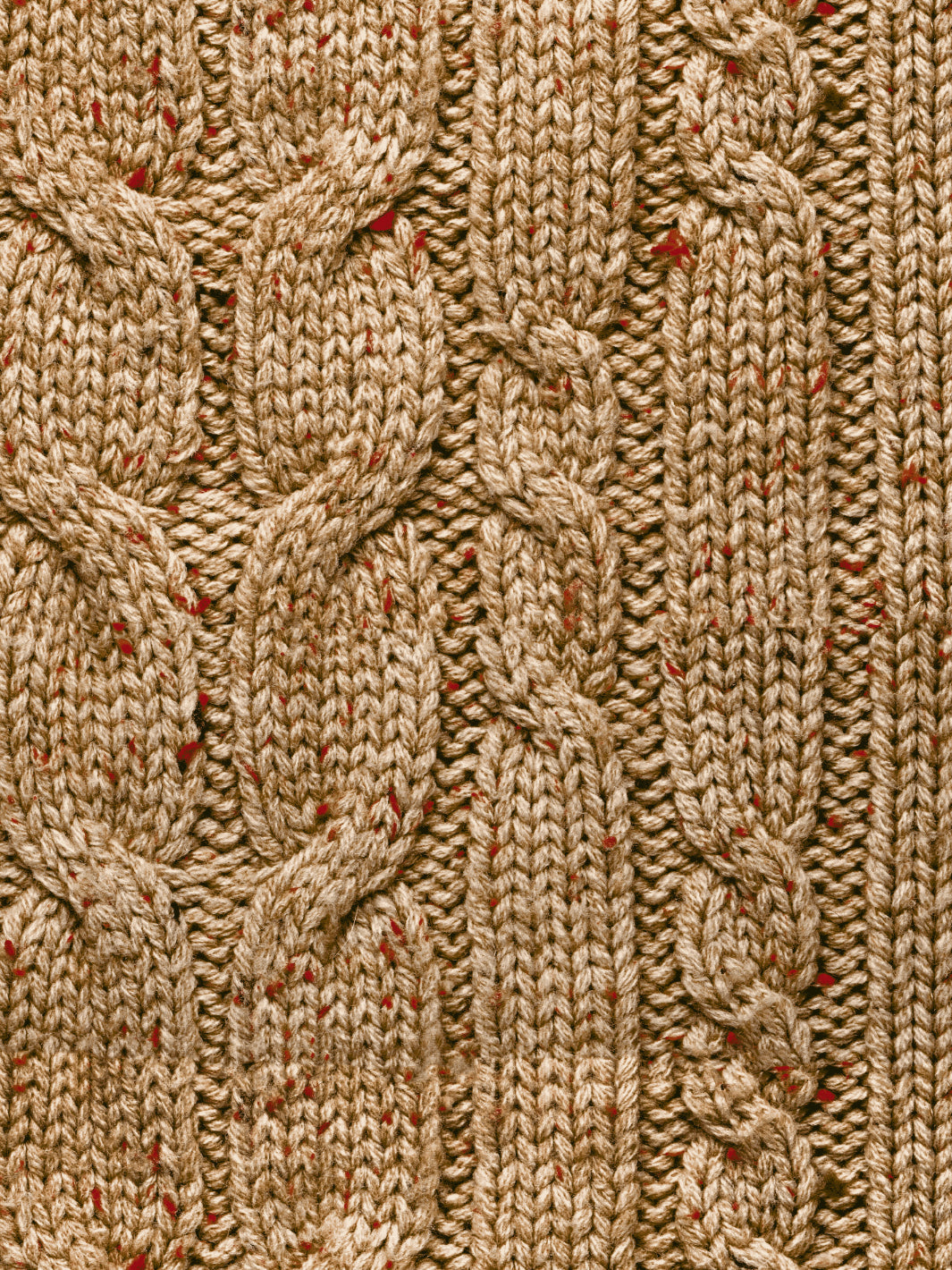 'Cable Knit' Wallpaper by Lingua Franca - Brown