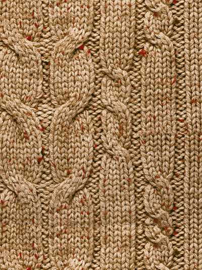 cable knit wallpaper by lingua franca brown