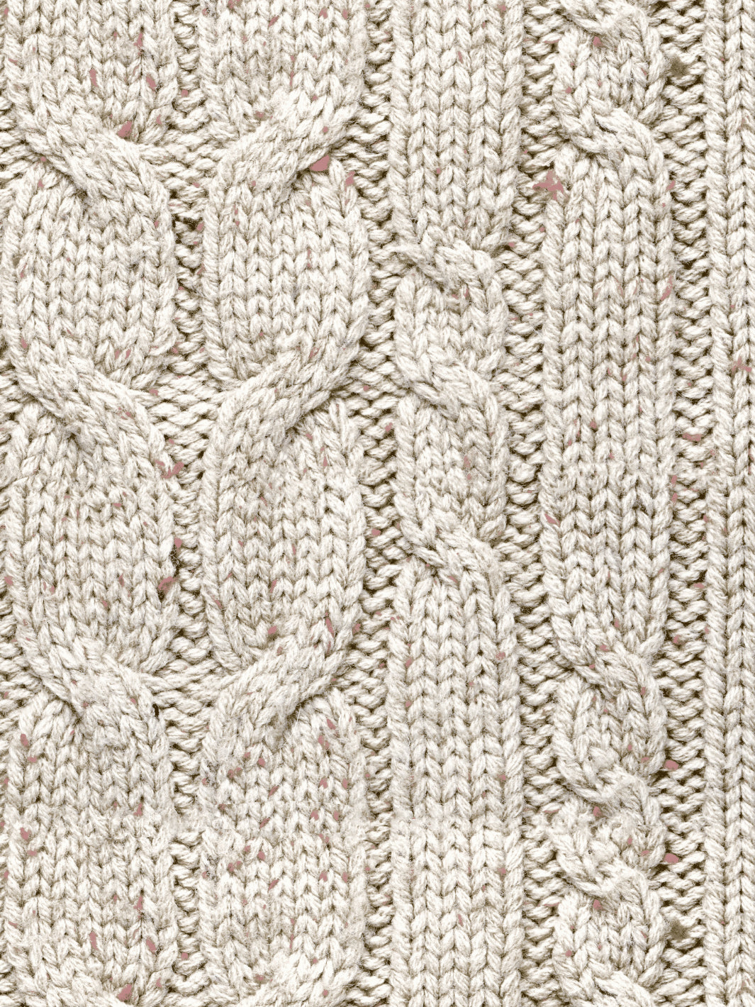 cable knit wallpaper by lingua franca cream