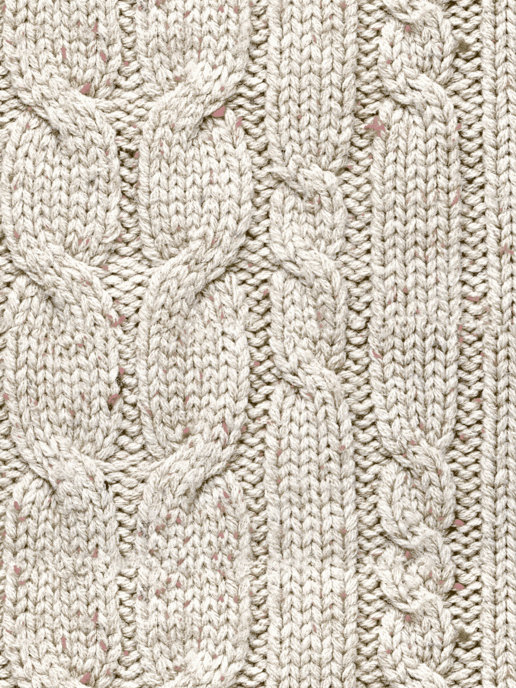 'Cable Knit' Wallpaper by Lingua Franca - Cream