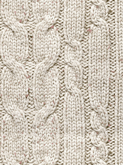 cable knit wallpaper by lingua franca cream