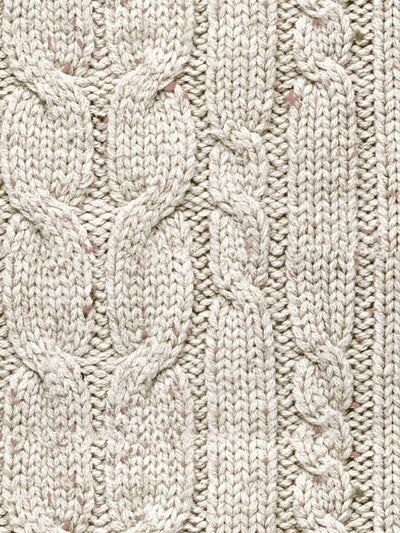 'Cable Knit' Wallpaper by Lingua Franca - Cream