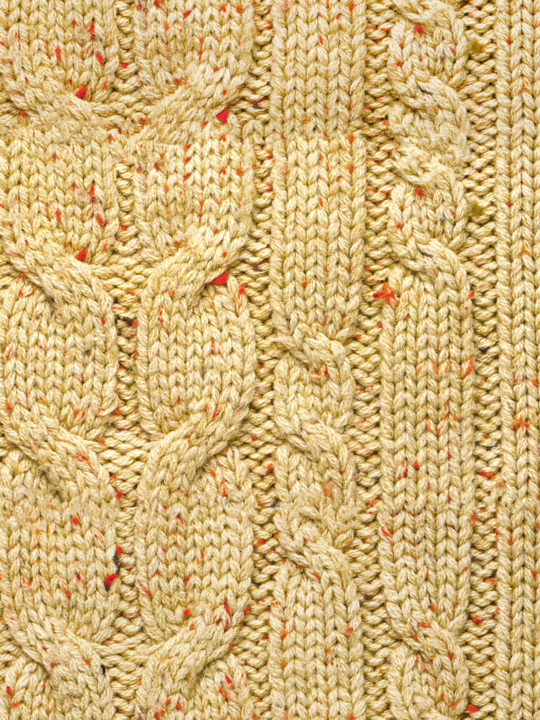 'Cable Knit' Wallpaper by Lingua Franca - Flax
