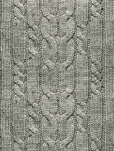 cable knit wallpaper by lingua franca heather gray