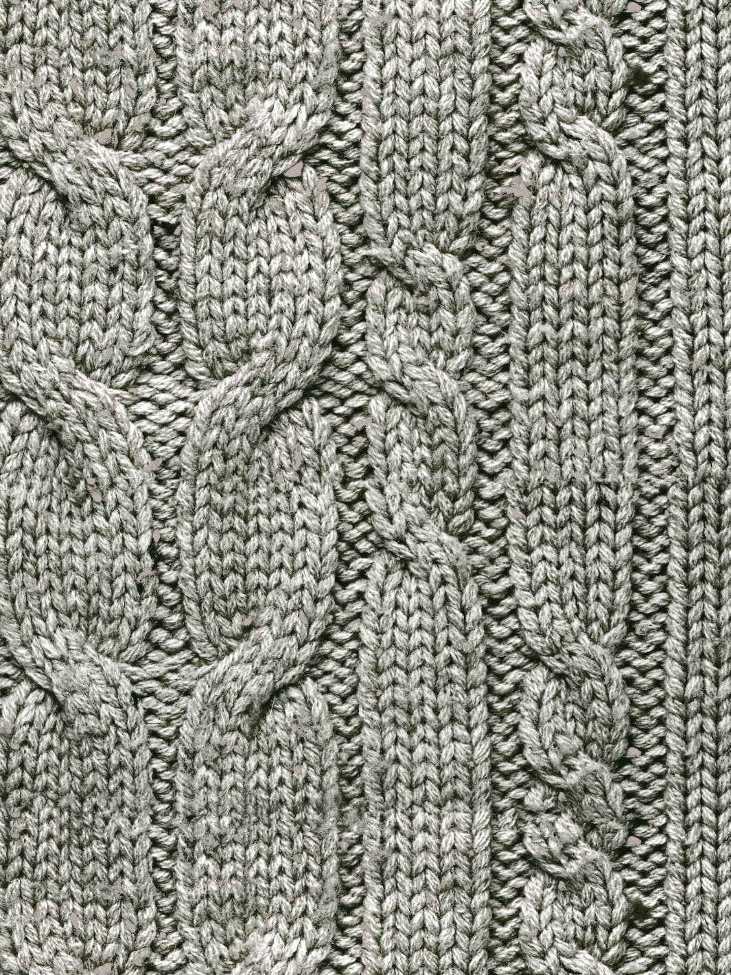 Cable Knit' Wallpaper by Lingua Franca - Heather Gray