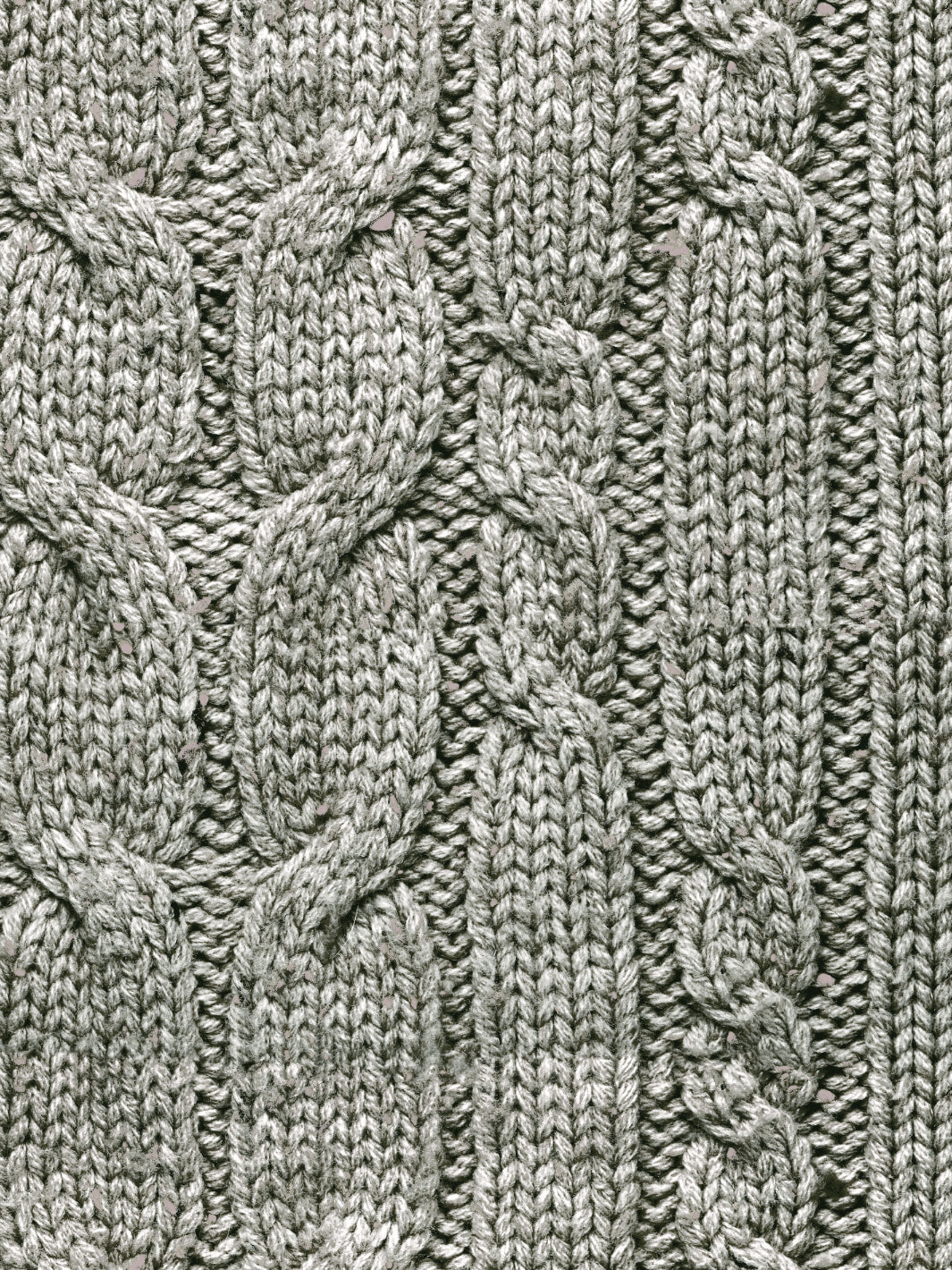 'Cable Knit' Wallpaper by Lingua Franca - Heather Gray