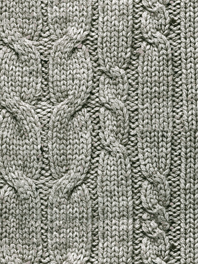 cable knit wallpaper by lingua franca heather gray