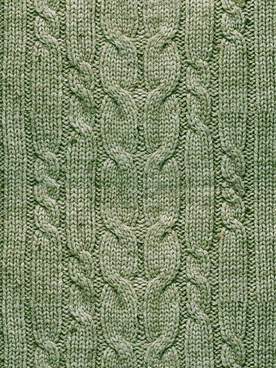 'Cable Knit' Wallpaper by Lingua Franca - Hunter Green