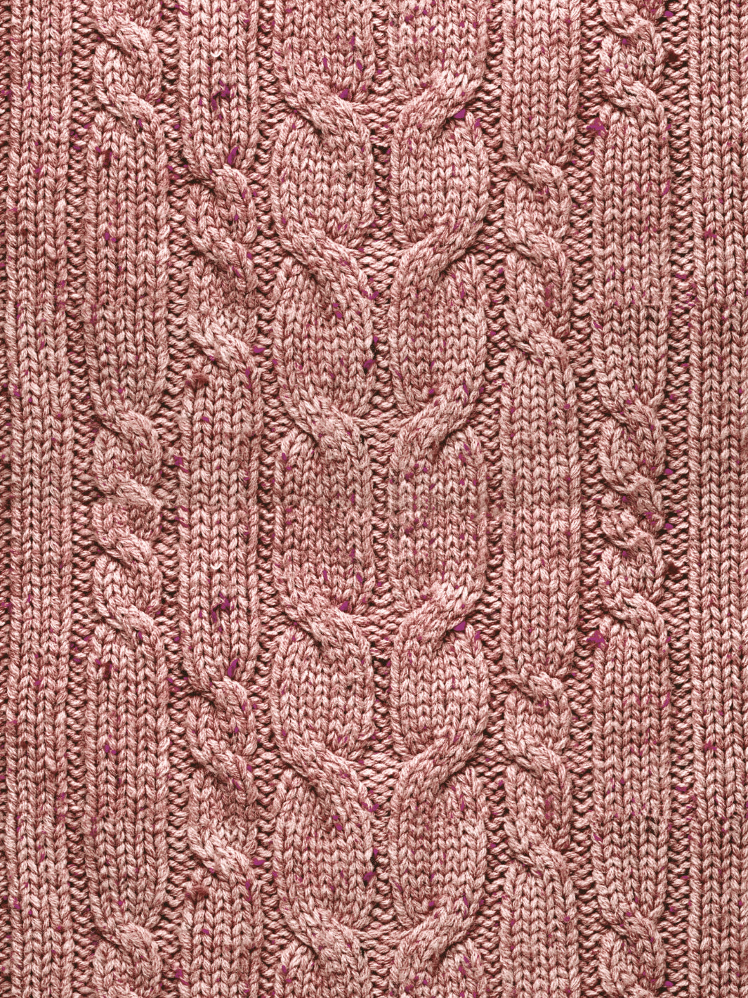 'Cable Knit' Wallpaper by Lingua Franca - Mauve