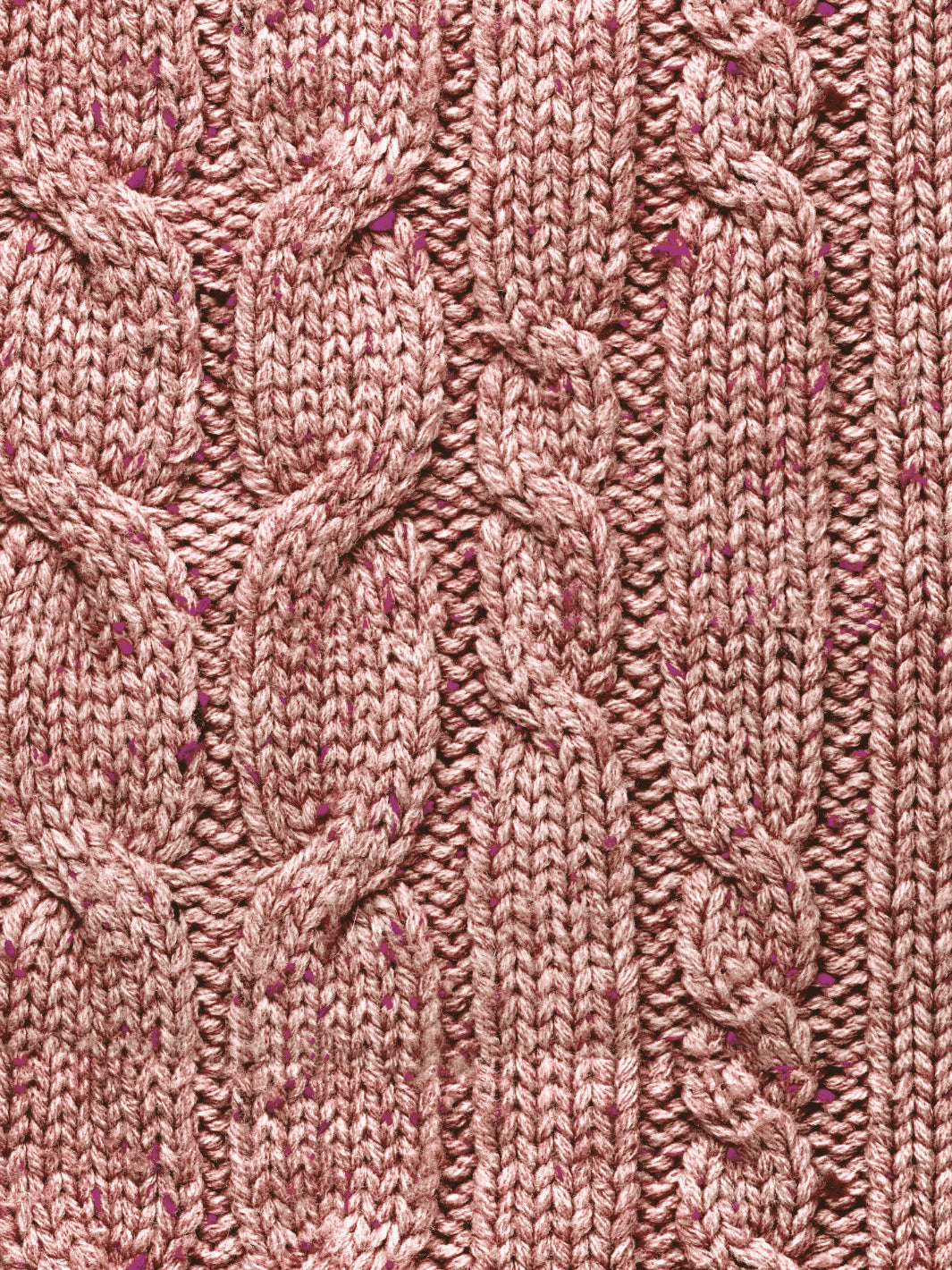 'Cable Knit' Wallpaper by Lingua Franca - Mauve