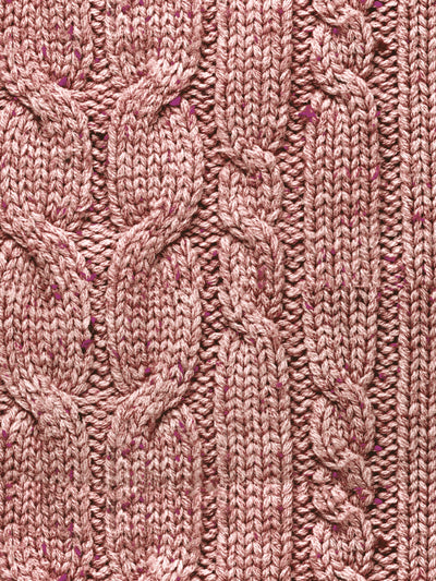 cable knit wallpaper by lingua franca mauve