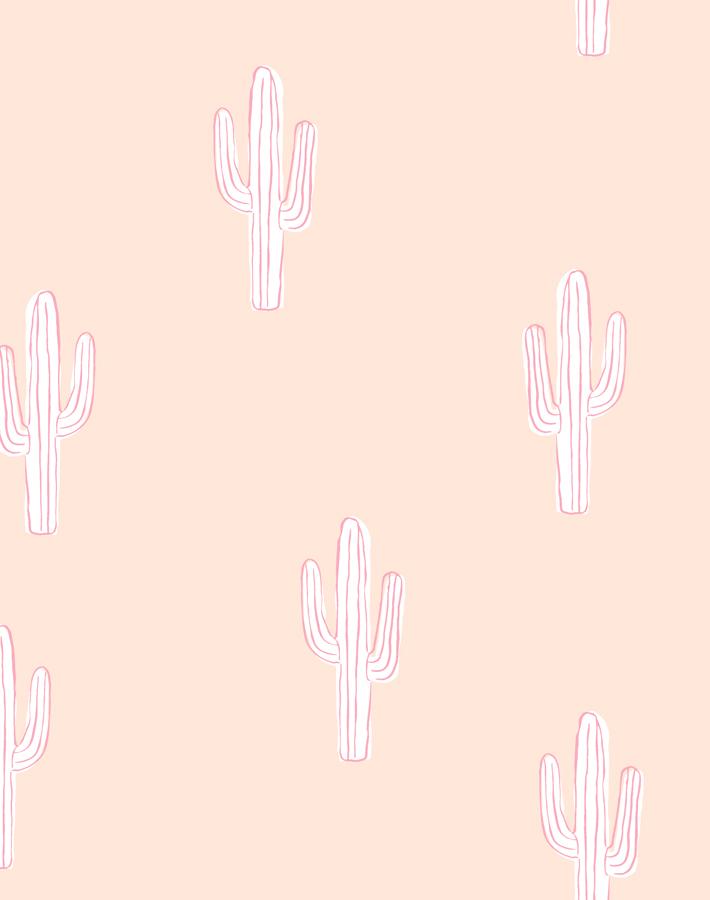 'Cactus' Wallpaper by Tea Collection - Bubblegum