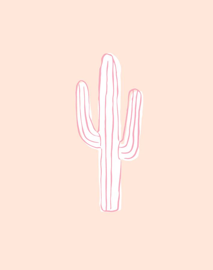 'Cactus' Wallpaper by Tea Collection - Bubblegum