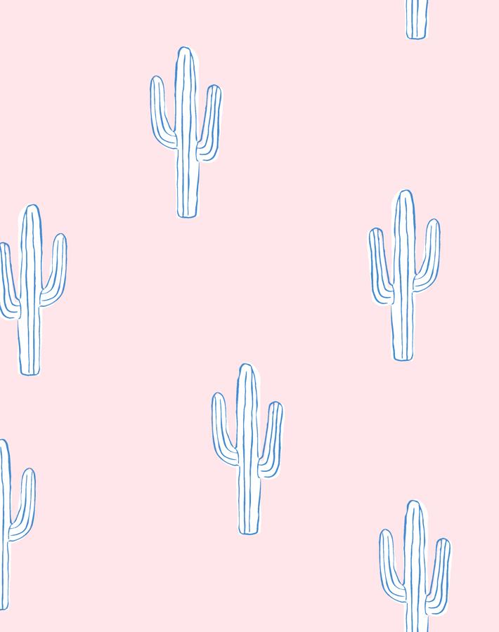 'Cactus' Wallpaper by Tea Collection - Cerulean
