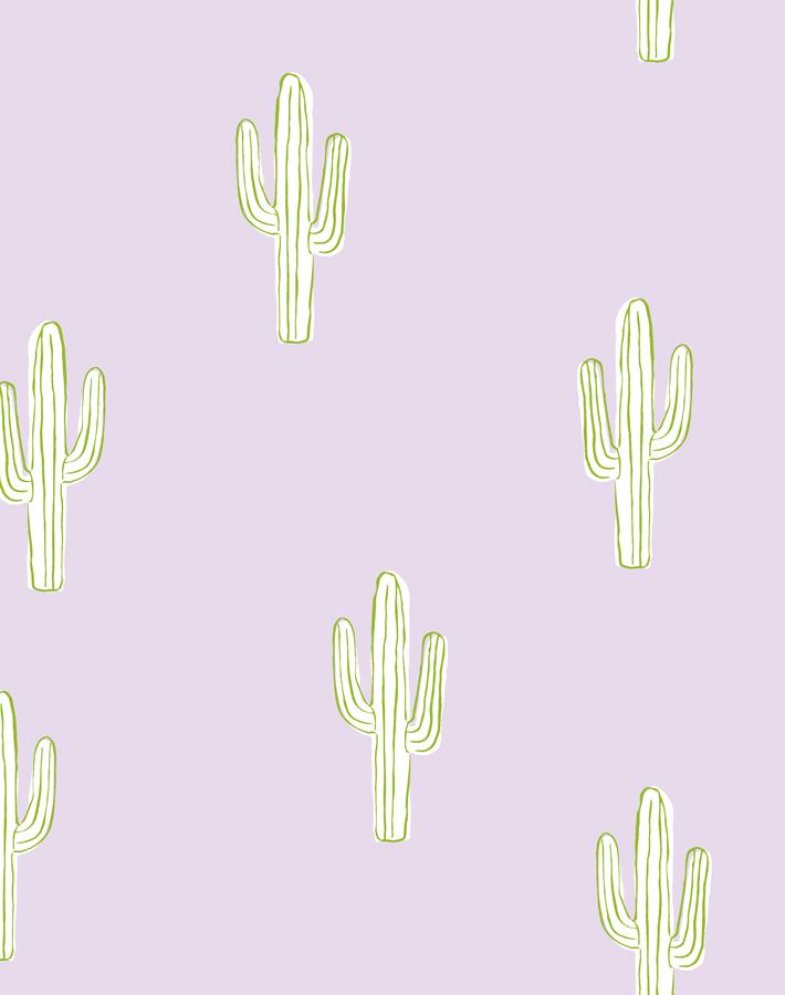 'Cactus' Wallpaper by Tea Collection - Lavender