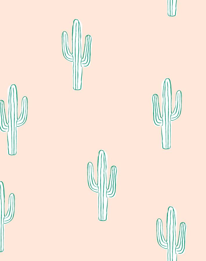 'Cactus' Wallpaper by Tea Collection - Peach