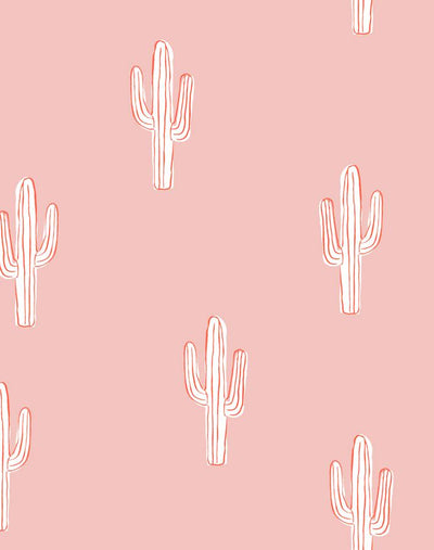 'Cactus' Wallpaper by Tea Collection - Persimmon