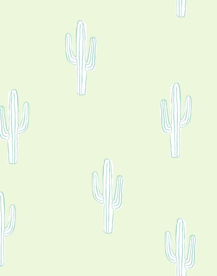 'Cactus' Wallpaper by Tea Collection - Pistachio