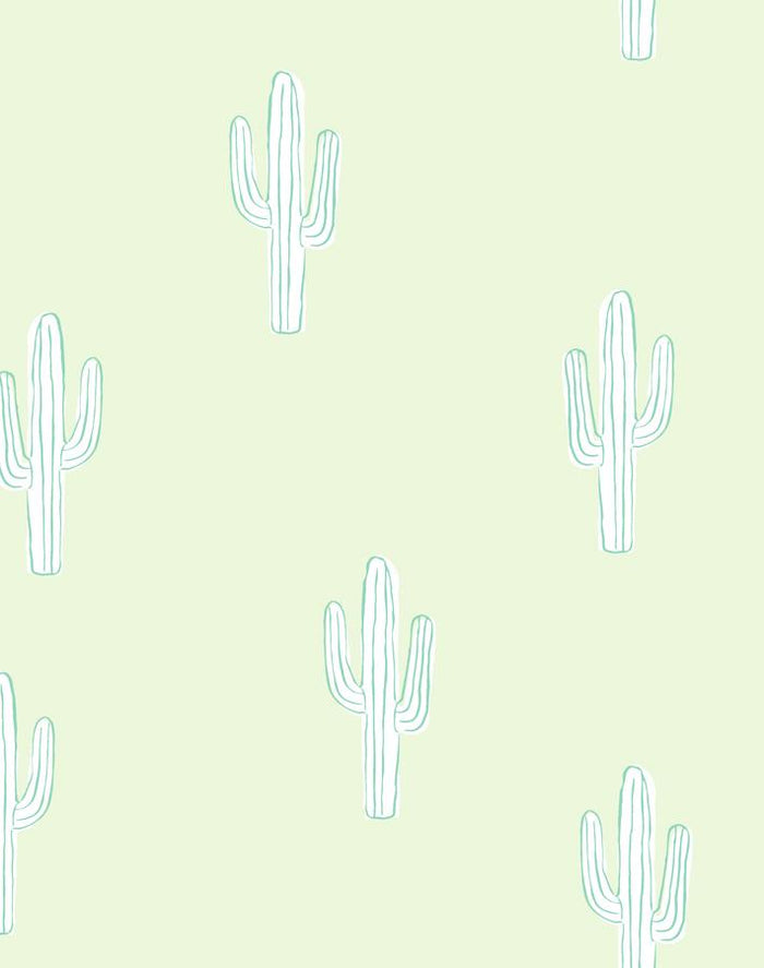 Papier peint 'Cactus' par Tea Collection - Pistache