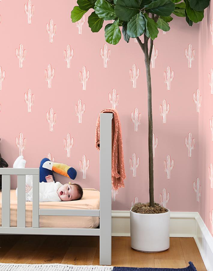 'Cactus' Wallpaper by Tea Collection - Persimmon