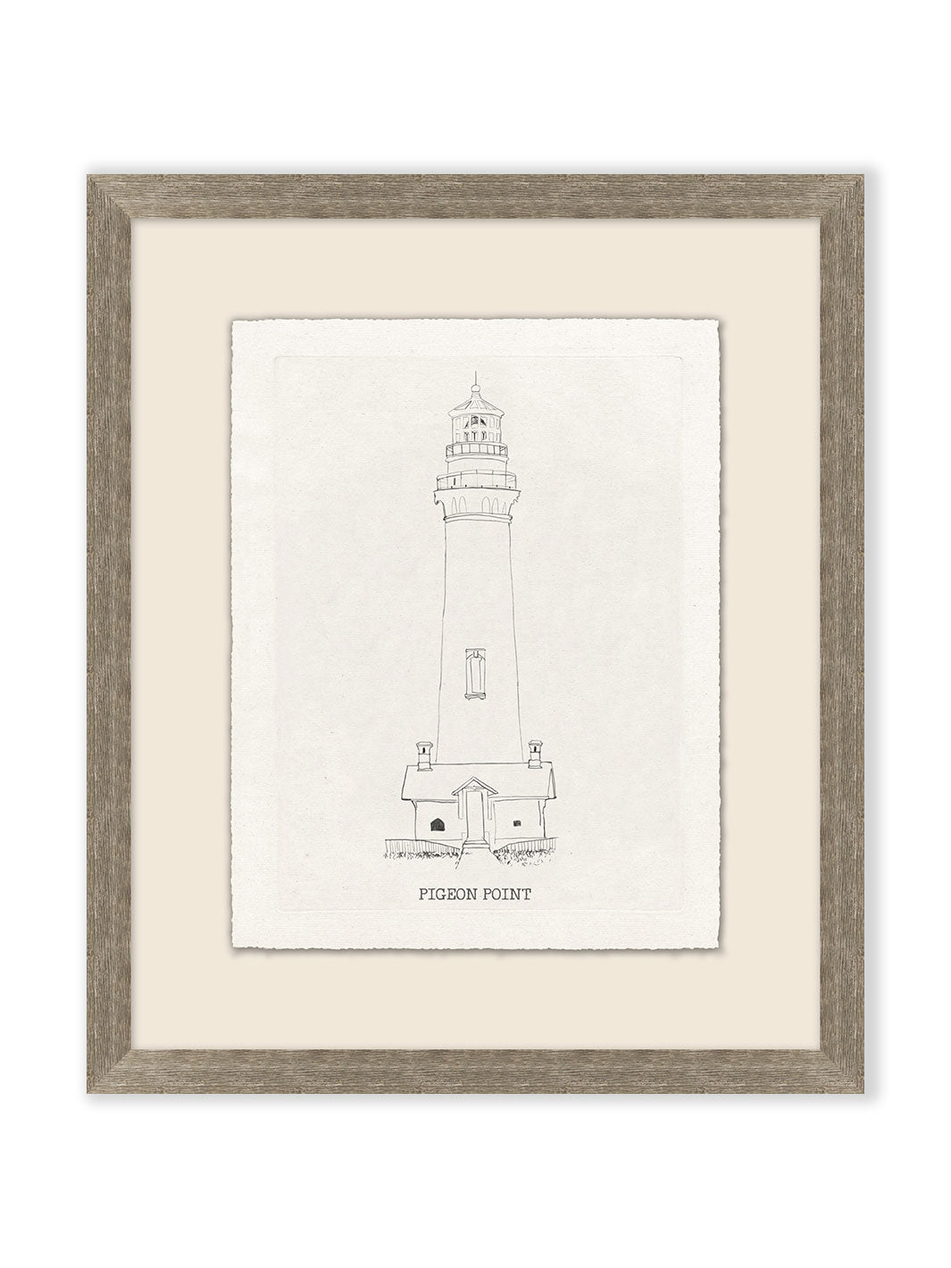 'California Lighthouse Sketch 1' by Nathan Turner Framed Art