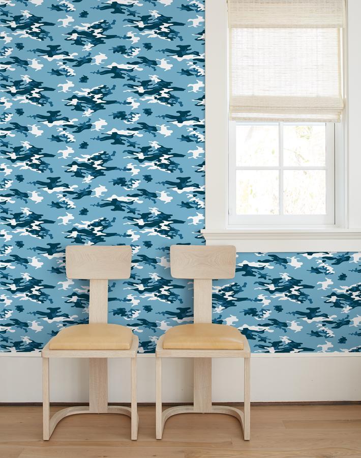 'Camo' Wallpaper by Nathan Turner - Blue