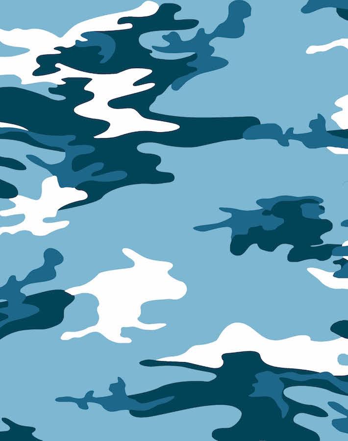 'Camo' Wallpaper by Nathan Turner - Blue