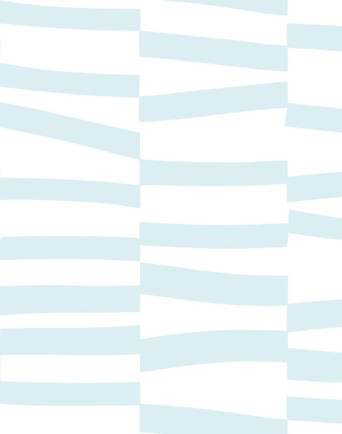 'Canals' Wallpaper by Clare V. - Baby Blue