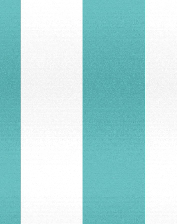 'Candy Stripe' Wallpaper by Wallshoppe - Teal