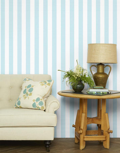 'Candy Stripe' Wallpaper by Wallshoppe - Sky