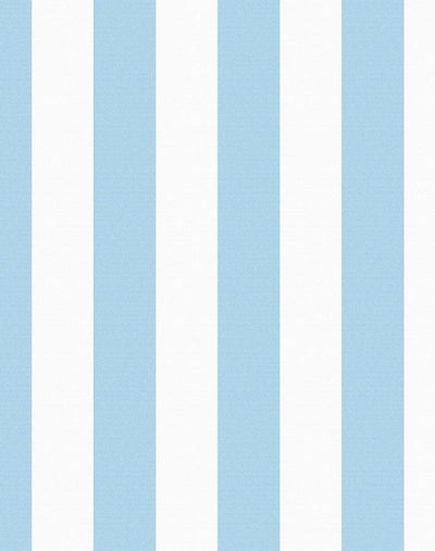 'Candy Stripe' Wallpaper by Wallshoppe - Baby Blue