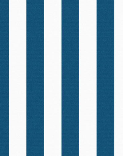 'Candy Stripe' Wallpaper by Wallshoppe - Blue